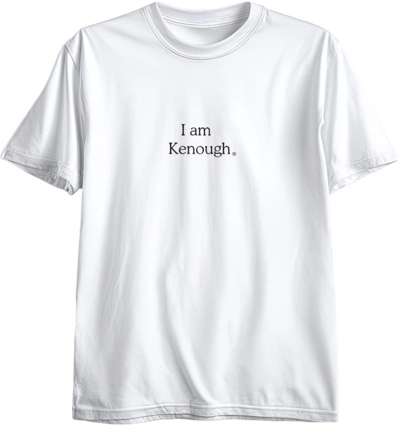 Ανδρική Κοντομάνική Μπλούζα Με Τύπωμα I'm Kenough 527262-1-Λευκό