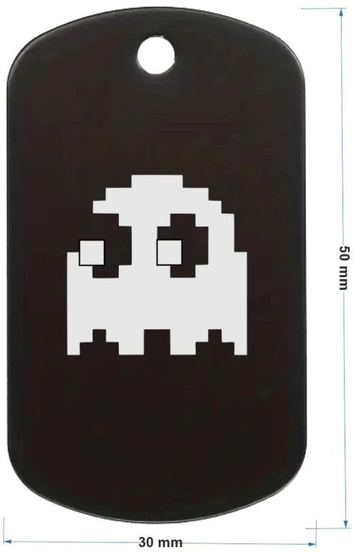 Pacman μπρελόκ από ανοδιωμένο αλουμίνιο