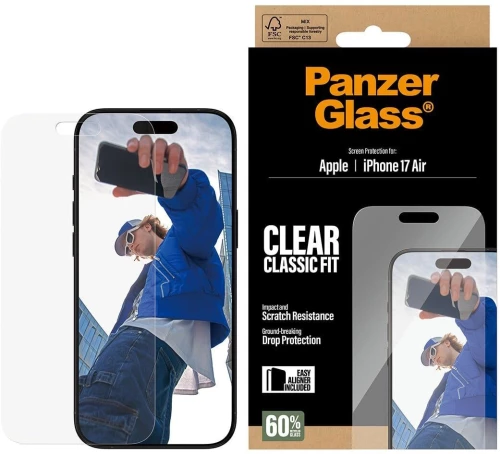 PanzerGlass Classic Fit EasyAligner Tempered Glass for iPhone Air