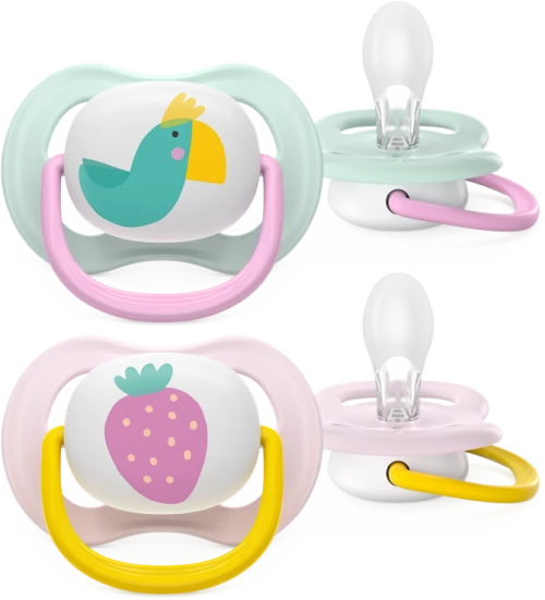 Philips Avent - Ultra air soother, 0-6 m, Light green/light red / Baby and Children