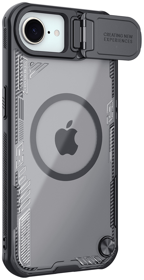 Nillkin Iceblade Prop Magnetic Case with Lens Cover and Stand for iPhone 16e - Black