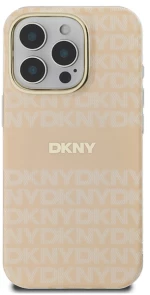 DKNY Repeat Texture Pattern & Stripe MagSafe iPhone 16 Pro Case - Pink