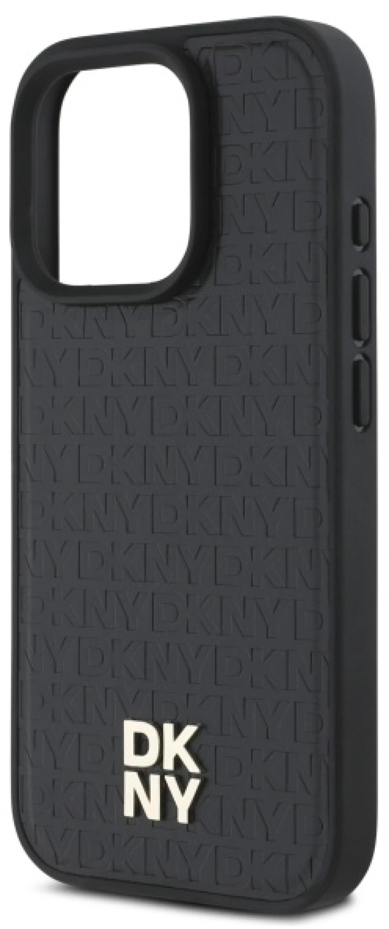 DKNY Repeat Pattern Stack Logo MagSafe iPhone 16 Pro Max Case - Black