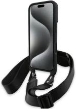 BMW M Edition Carbon Stripe & Strap iPhone 16 Case - Black