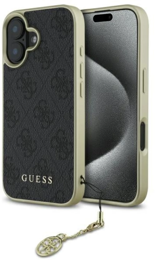 Guess 4G Charms Collection case for iPhone 16 Plus - black