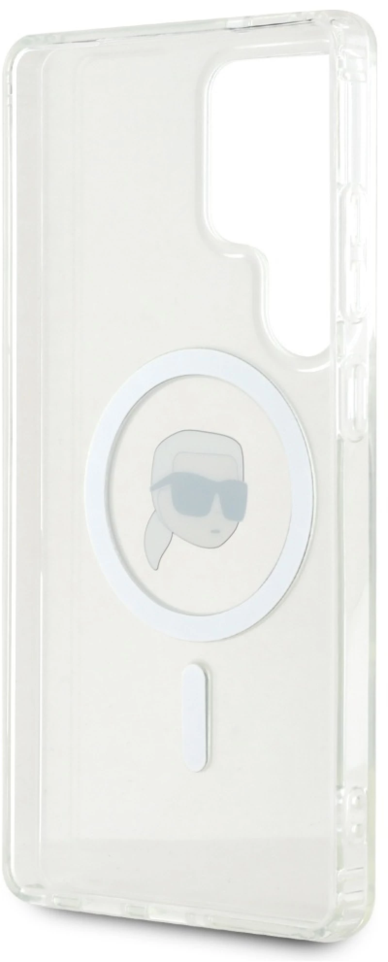 Case Karl Lagerfeld Button Karl Head Printed Logo MagSafe Samsung Galaxy S25 Ultra white