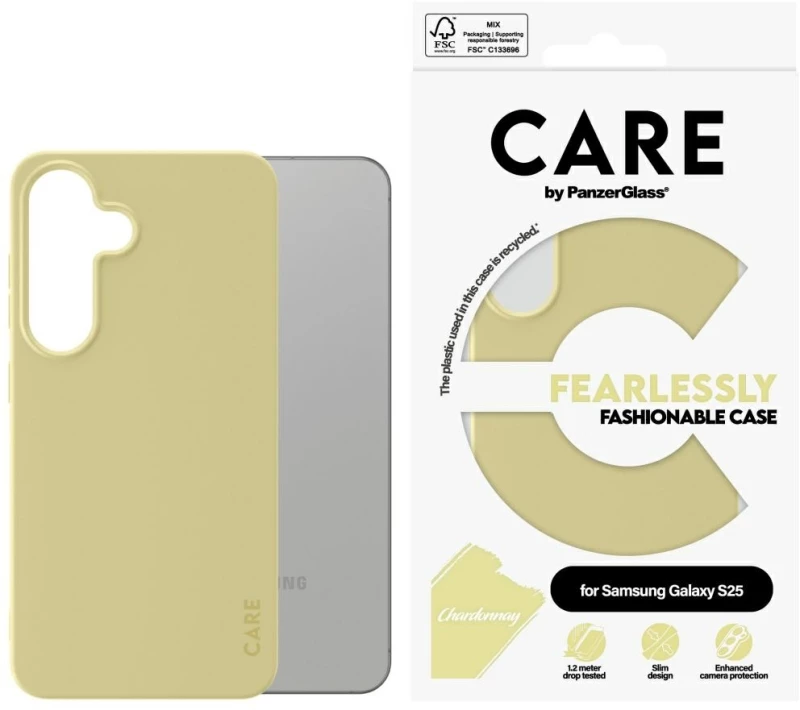 CARE by PanzerGlass Fashion Case for Samsung Galaxy S25 - Yellow