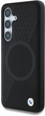 BMW Leather Half Textured MagSafe Case for Samsung Galaxy S25 - Black