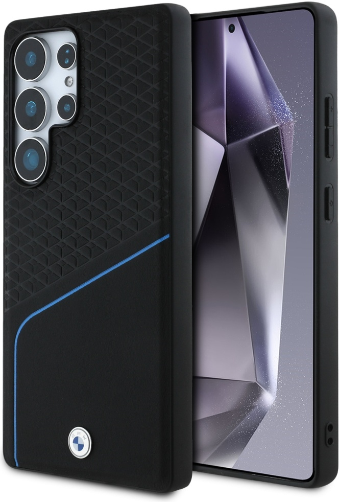 BMW Leather Textured and Smooth MagSafe case for Samsung Galaxy S25 Ultra - black