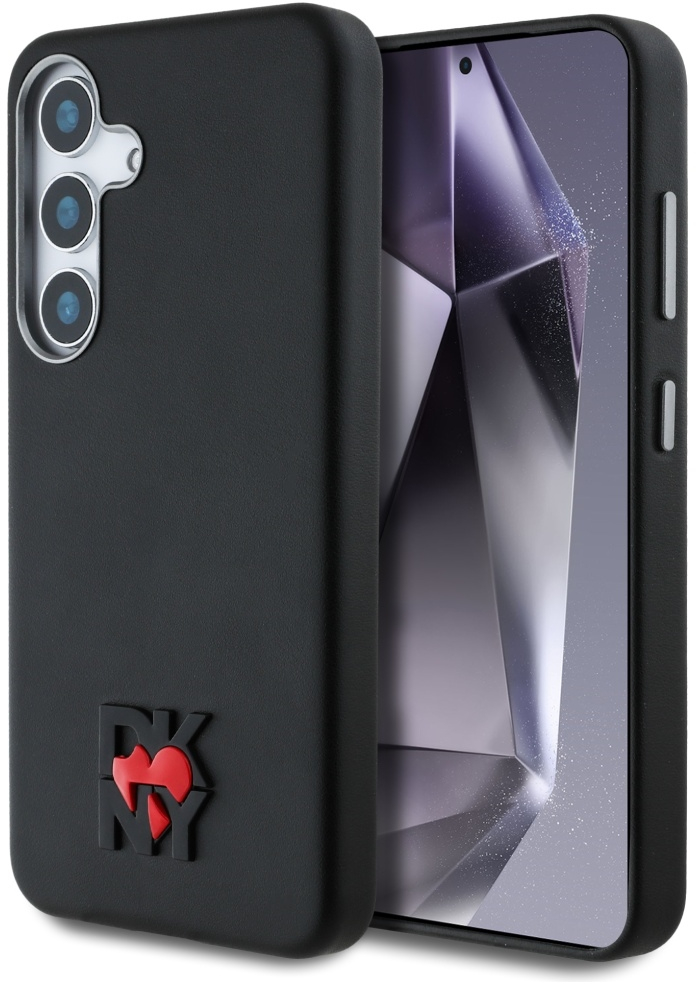 DKNY Leather Heart of NY Case for Samsung Galaxy S25 - Black