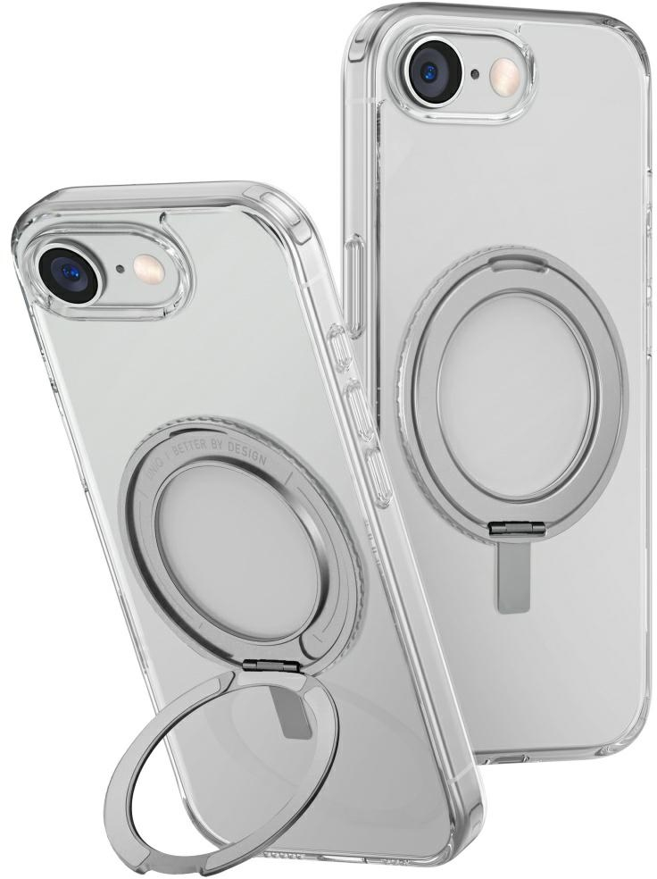 Uniq Swivix 360 Rotating Kickstand Case for iPhone 16e - Transparent