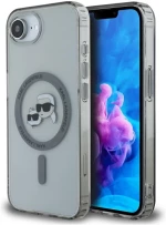 Karl Lagerfeld IML Metal Karl & Choupette Heads MagSafe iPhone 16e Case - Black