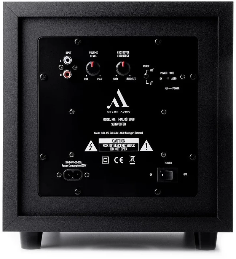 Argon Audio MALMO SUB 6 Black - Αυτοενισχυόμενο Subwoofer 6″