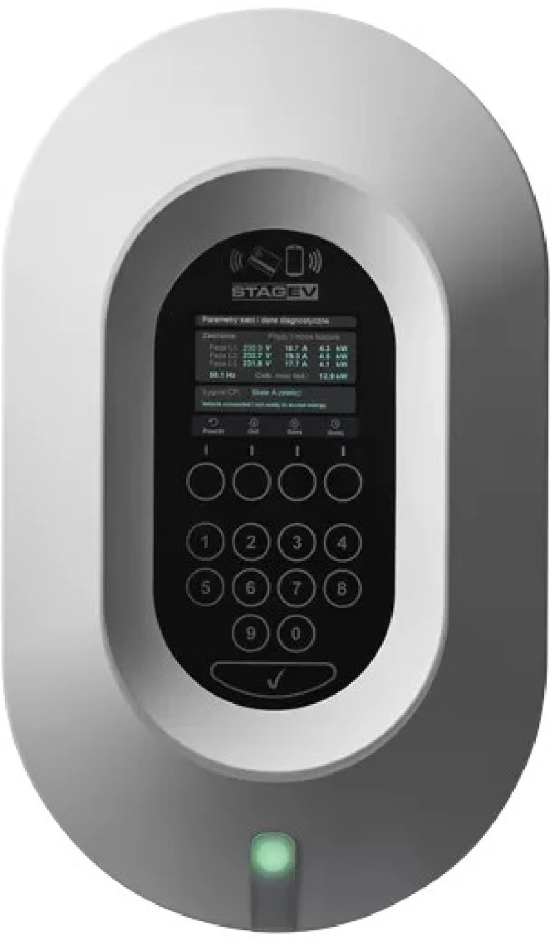 STAG EV STAG-EV-WB-11KW - car battery charger 230/400 V AC (L-N / L-L), 3-phase Graphite, White
