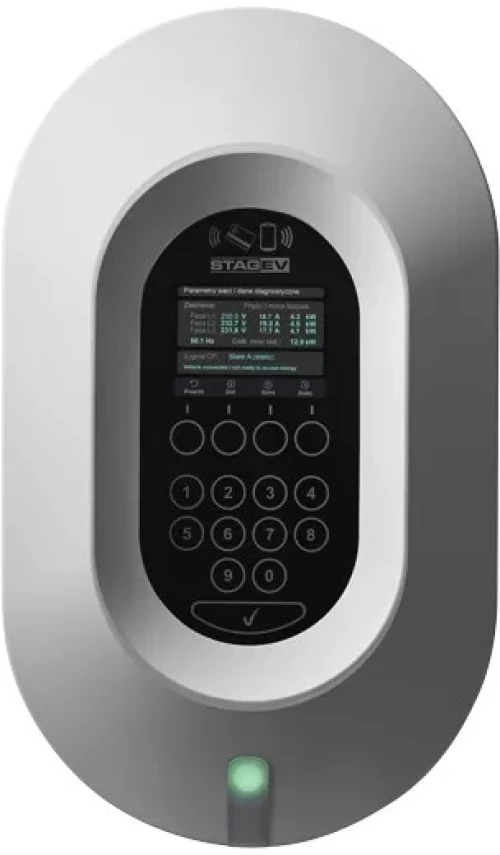 STAG EV STAG-EV-WB-11KW - car battery charger 230/400 V AC (L-N / L-L), 3-phase Graphite, White