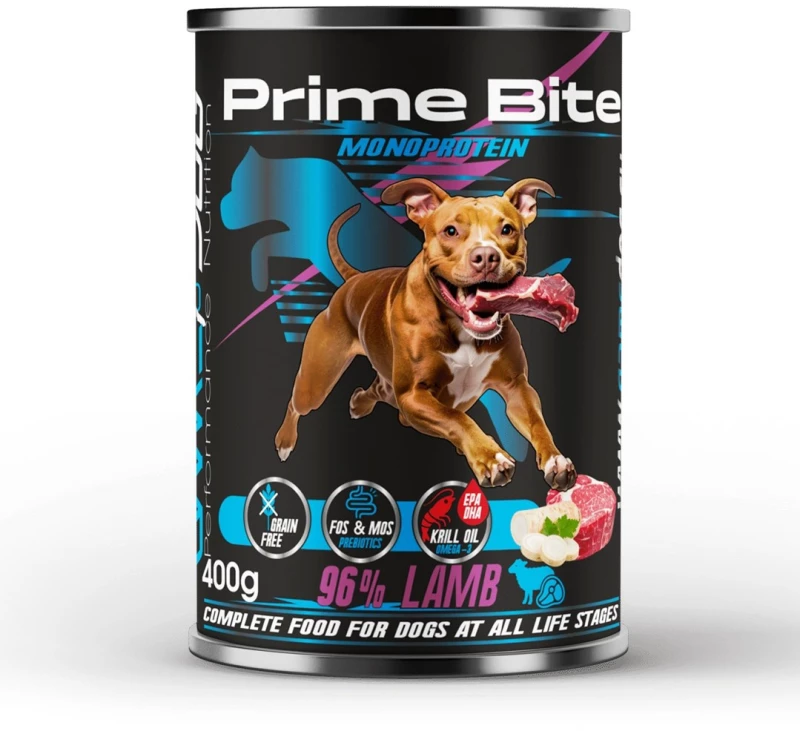 PRIME BITE Monoprotein Lamb with parsley - wet dog food - 400g