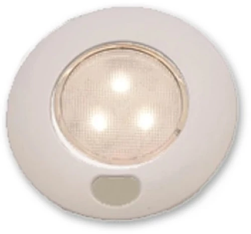 Πλαφονιέρα 3 Led 80mm 10-30V Πλάστικη με Διακόπτη - Λευκό