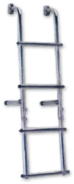 Σκάλα Με 4 Σκαλιά Αναδιπλούμενη Inox 20x104cm