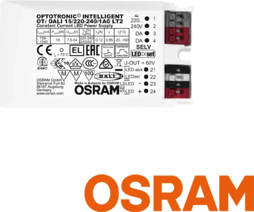 DRIVER DALI-PUSH BUTTON 18W 150-1050mA 7,5-54V OSRAM 4062172227735