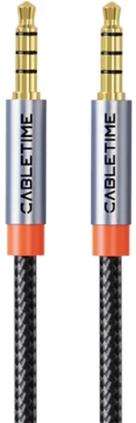 CABLETIME καλώδιο ήχου 3.5mm CT-AM35M, gold plated, 0.5m, μαύρο - 5210131149164