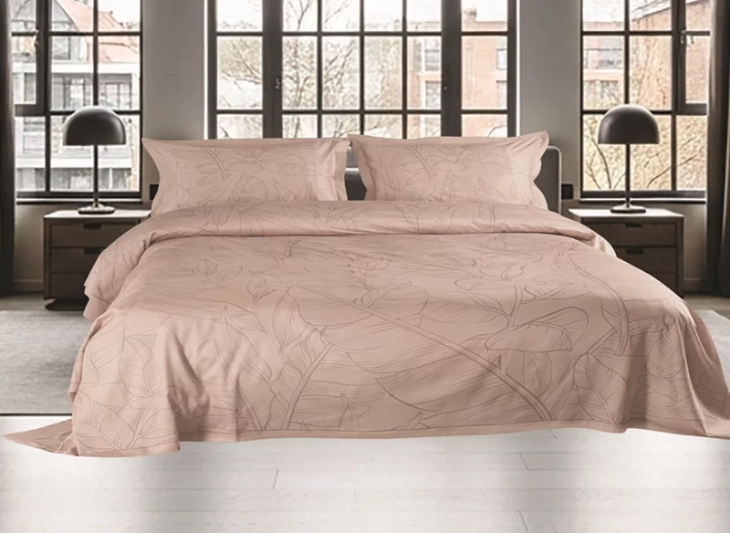 ΣΕΤ ΠΑΠΛΩΜΑΤΟΘΗΚΗ Υ/Δ  LEAVES  220X240CΜ 100% COTTON SATIN 210TC - -