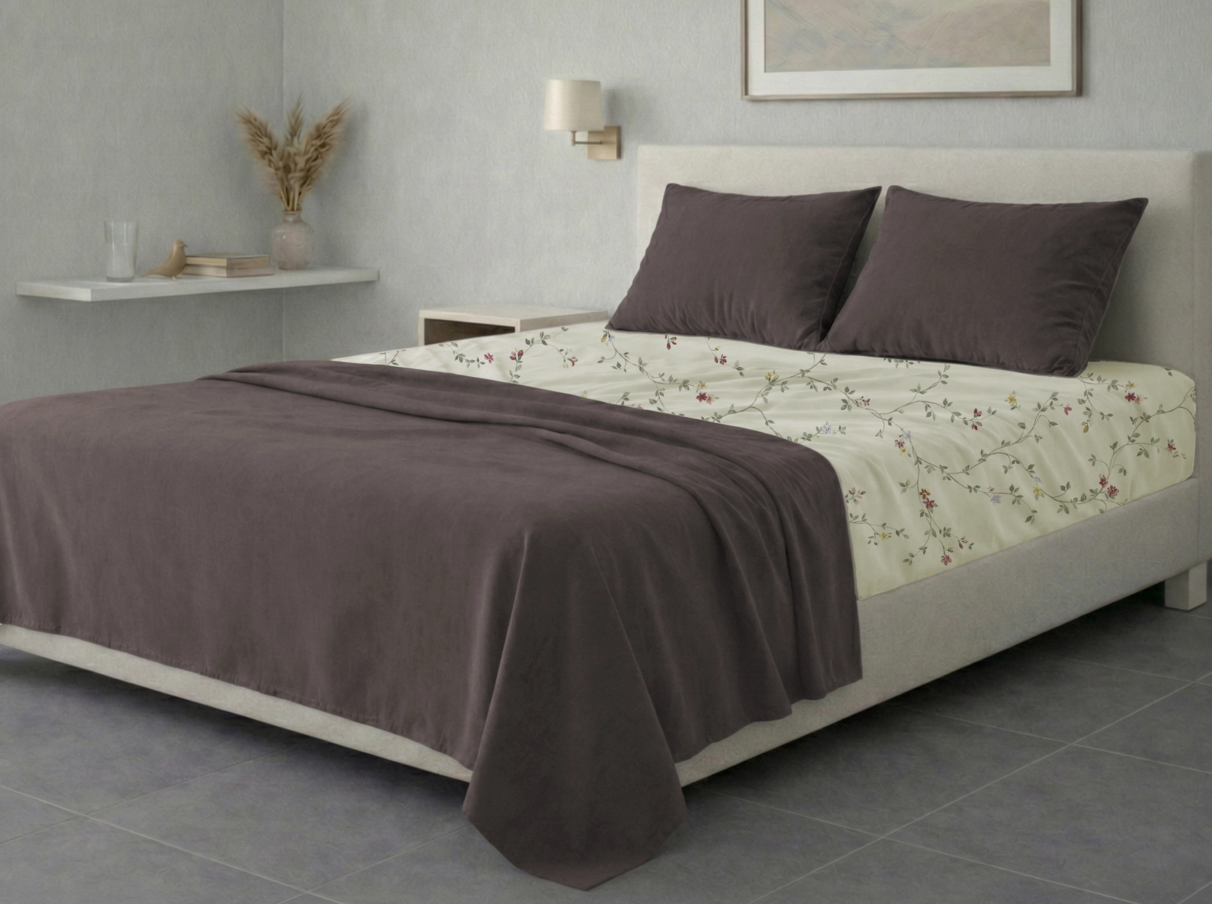 Σετ σεντόνια 4τμχ υπέρδιπλα 240x270-180x200+35 Βαμβακερά 100% εμπριμέ/μονόχρωμα 007443011Σ78Χ93