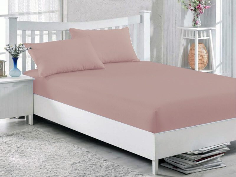 Κατωσέντονο με Λάστιχο Ανοιχτό Σάπιο Μήλο 100% Βαμβακερό Γαρύφαλλο 100-180x200+30cm - 100x200+30