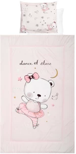LORELLI ΣΕΤ ΠΡΟΙΚΑΣ 4 ΤΕΜ 100/50 RANFORCE BALLERINA BEAR PINK 20800025101