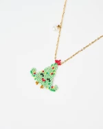 Jolly Holiday Tree Miyuki Necklace