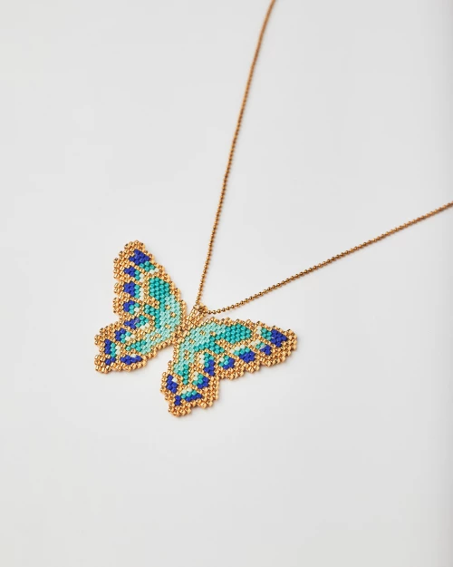 Azure Butterfly Necklace