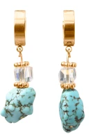 Turquoise with Crystal Earrings