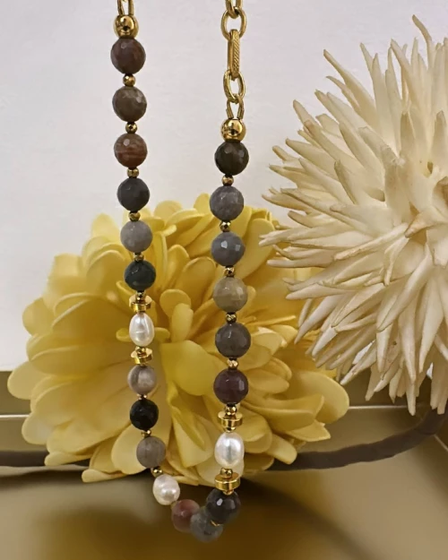 Mookaite Jasper Necklace with Chain