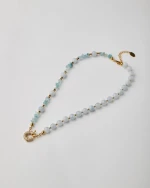 Aquamarine Double Texture Necklace