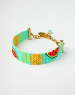 Miyuki Watermelon and Pineapple Bracelet