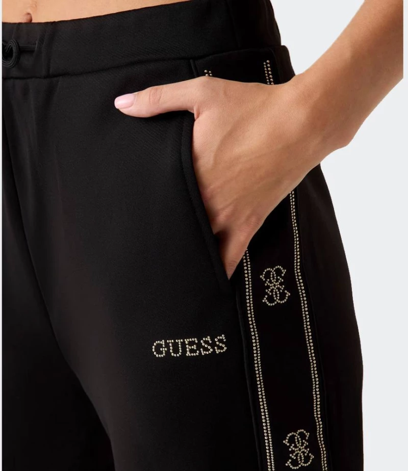 GUESS OCTAVIA WIDE LEG PANTS - V5BB12KCX22-JBLK