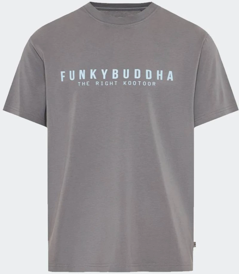 FUNKY BUDDHA Printed T-Shirts - FBM013-011-04-STEAL GREY