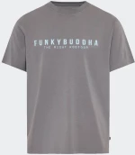 FUNKY BUDDHA Printed T-Shirts - FBM013-011-04-STEAL GREY