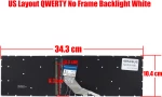 Πληκτρολόγιο - Laptop Keyboard HP	16-A0027NS US No Frame White Backlight ( Κωδ.40549USNFRWHBL )