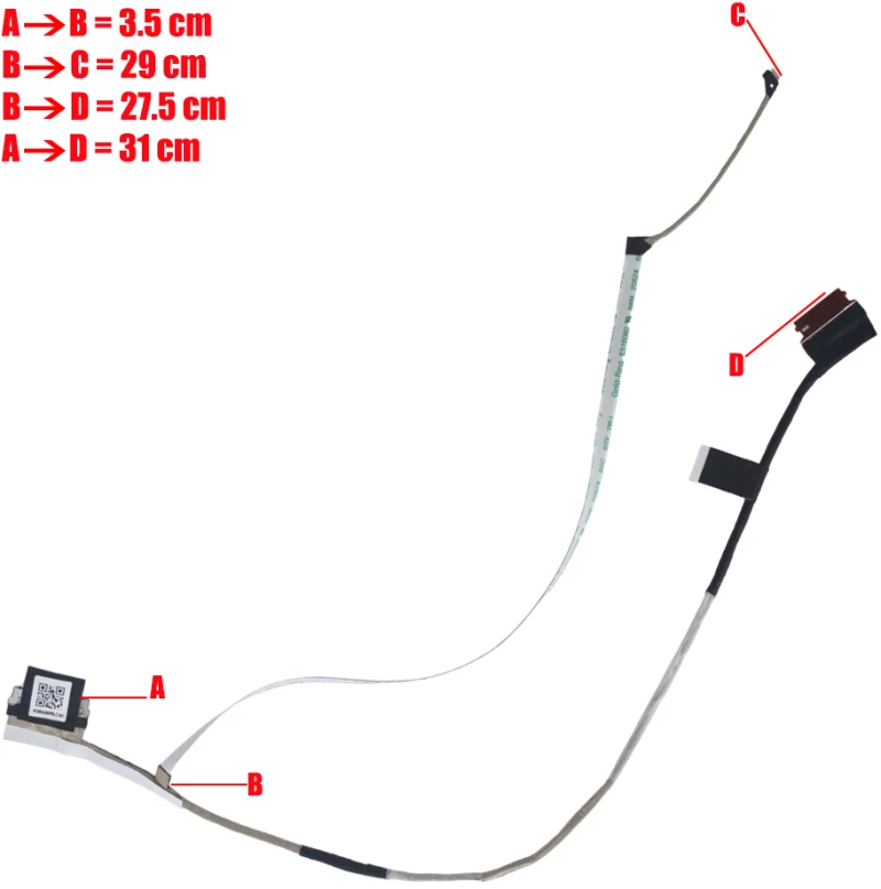Kαλωδιοταινία Οθόνης - Flex Screen cable  HP 15s-eq2004nv  DD00P5LC212 // DD00P5LC212 REV:3A (Κωδ.1-FLEX1262)