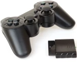 Ασύρματο χειριστήριο 2.4G - Wireless Dual Vibration Shock Controller Joystick Joypad για Sony PS2/PS1 Black ( Κωδ.1-GAME048 )