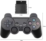 Ασύρματο χειριστήριο 2.4G - Wireless Dual Vibration Shock Controller Joystick Joypad για Sony PS2/PS1 Black ( Κωδ.1-GAME048 )