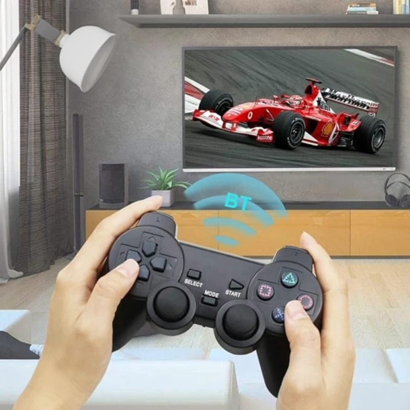 Ασύρματο χειριστήριο 2.4G - Wireless Dual Vibration Shock Controller Joystick Joypad για Sony PS2/PS1 Black ( Κωδ.1-GAME048 )