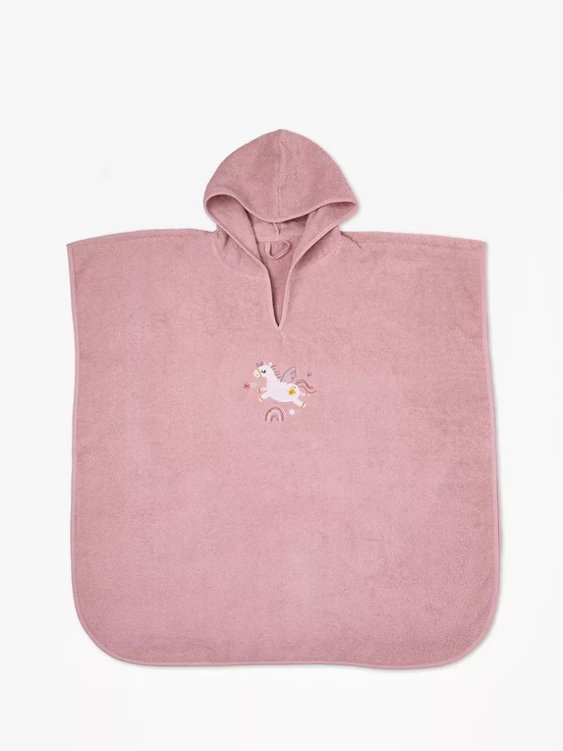 Fluffy Κεντητό Πόντσο Powder one size - -