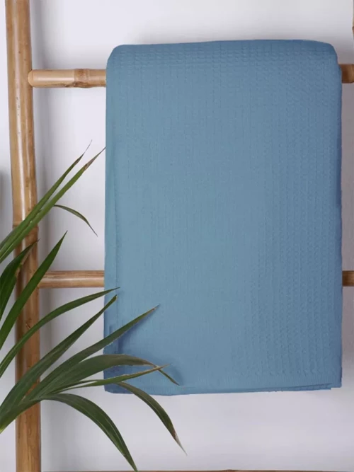 Κουβέρτα πικέ cotton Blue King Size (240x260) - -