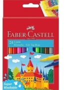 Μαρκαδόροι Faber-Castell Super Washable 24 Χρώματα 554202