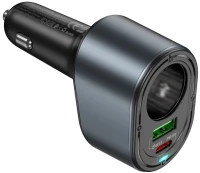 Φορτιστής Αυτοκινήτου Hoco Z56 Friend Dual USB Fast Charge PD35W+QC3.0  με Υποδοχή Αναπτήρα Μαύρος
