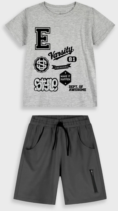 Energiers Σετ Βερμούδα Varsity, Γκρί