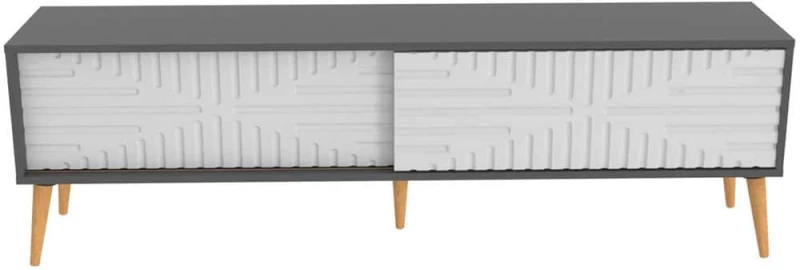 Έπιπλο Τηλεόρασης Riso 875ZNA5316 180x35x54cm Anthracite-White