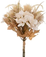 Διακοσμητικό Μπουκέτο Mix 92263 46cm Cream Συνθετικό Υλικό