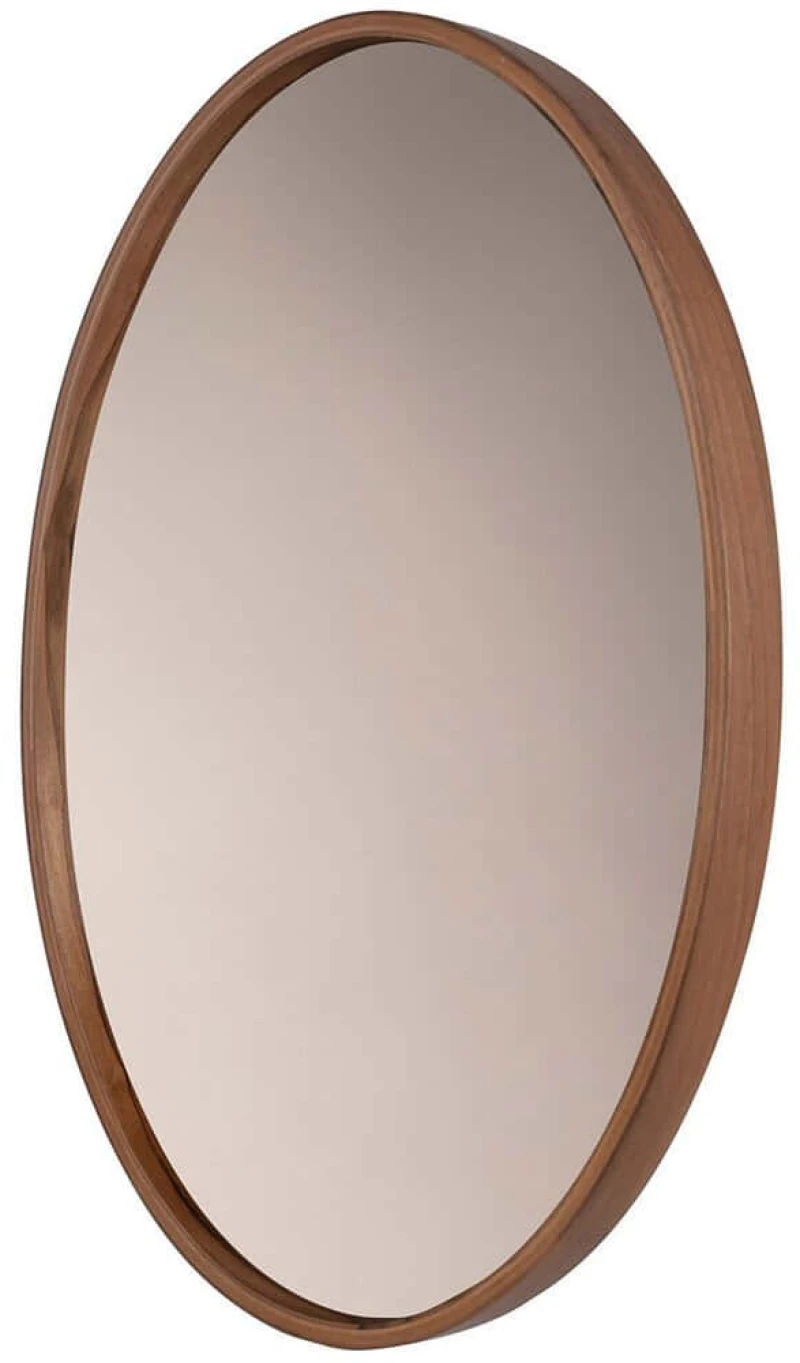 Καθρέπτης Τοίχου Elips 643MRL1311 45x4x60cm Walnut Hanah Home Ξύλο